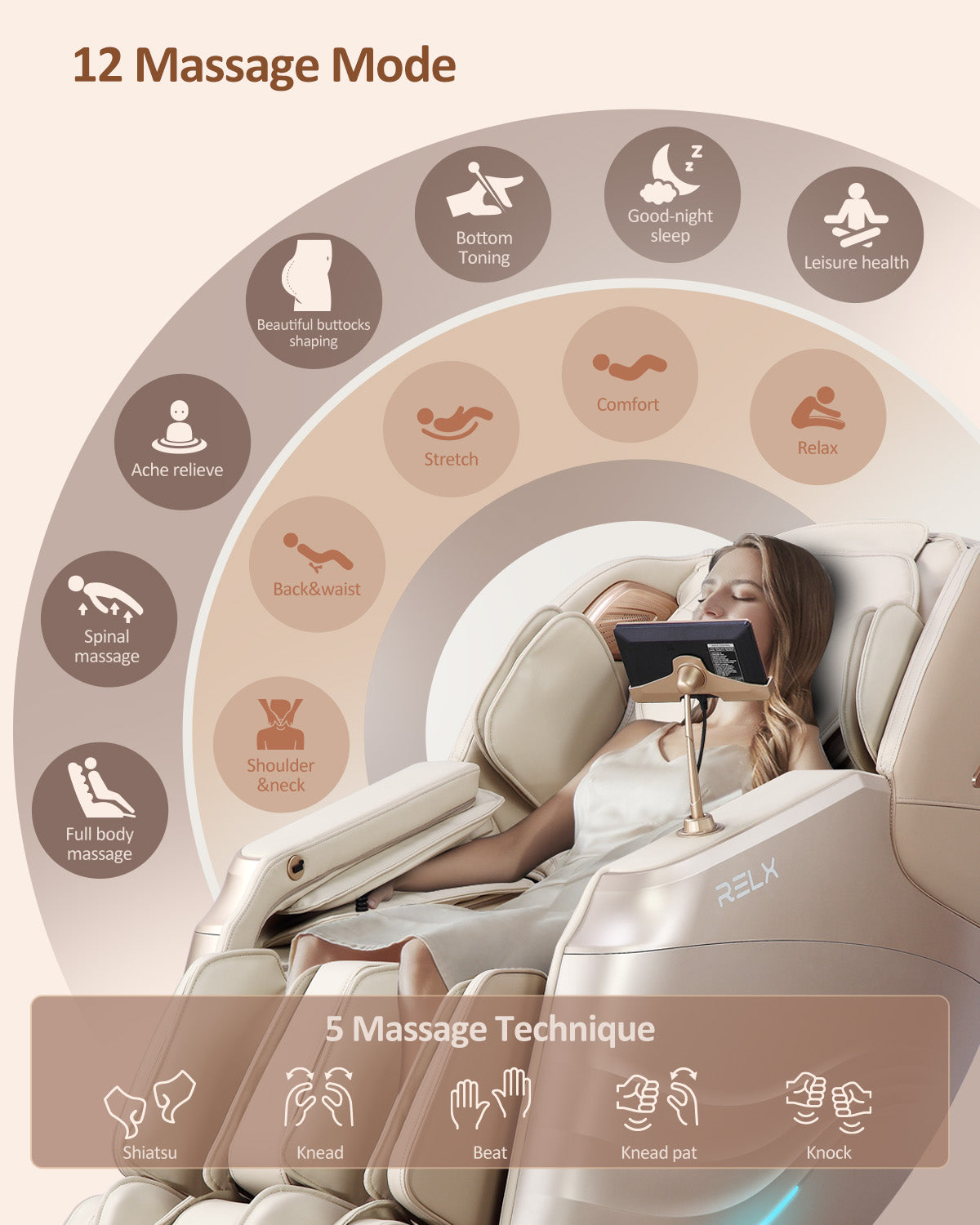 RELX Mars Pro AI Voice Controlled Massage Chair