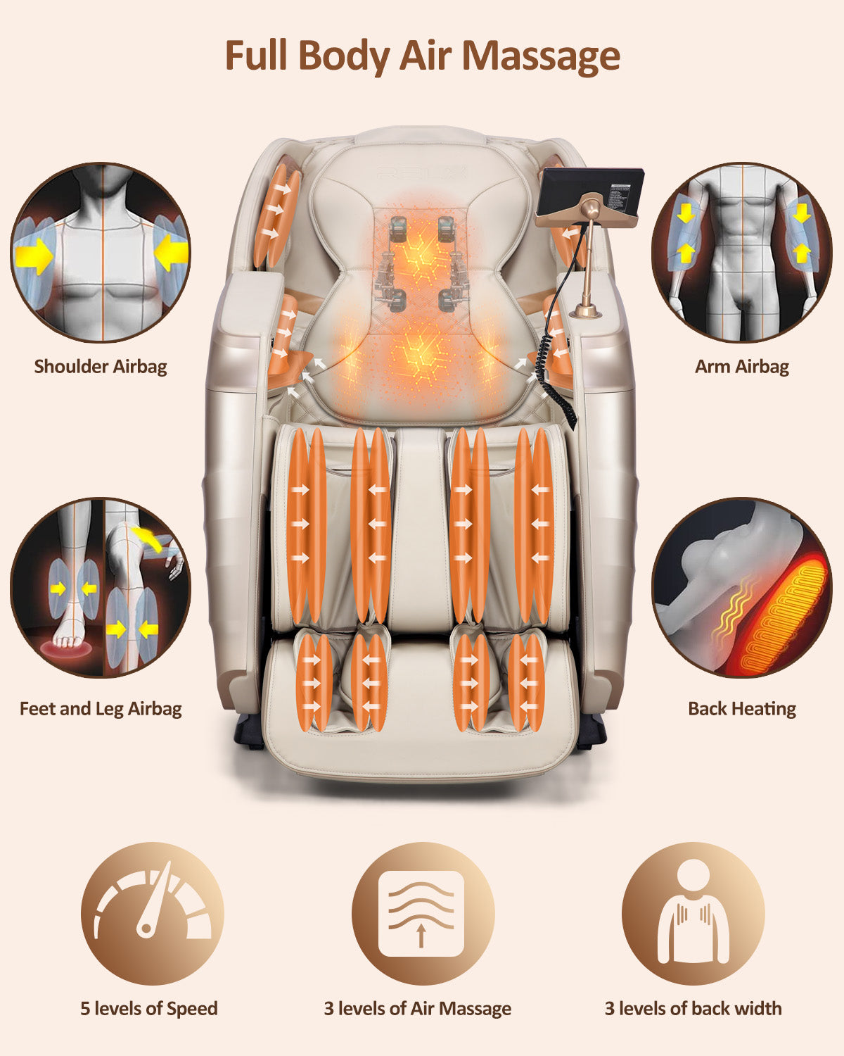 RELX Mars Pro AI Voice Controlled Massage Chair